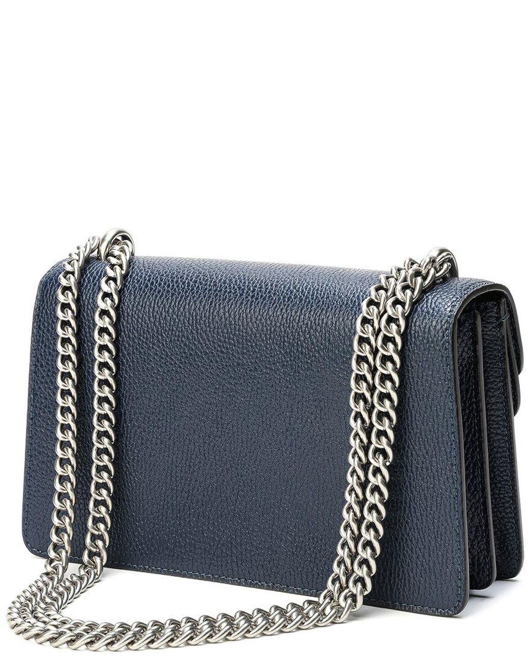Tiffany & Fred Paris Blue Crystal Dragon Leather Crossbody