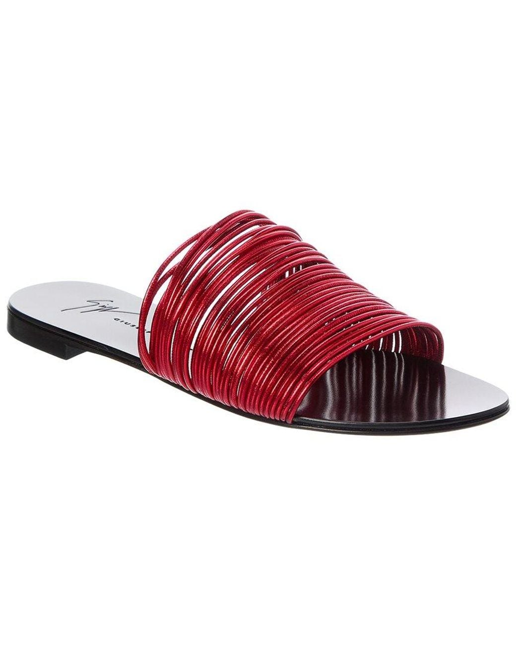 Giuseppe Zanotti Red Clio Leather Sandal