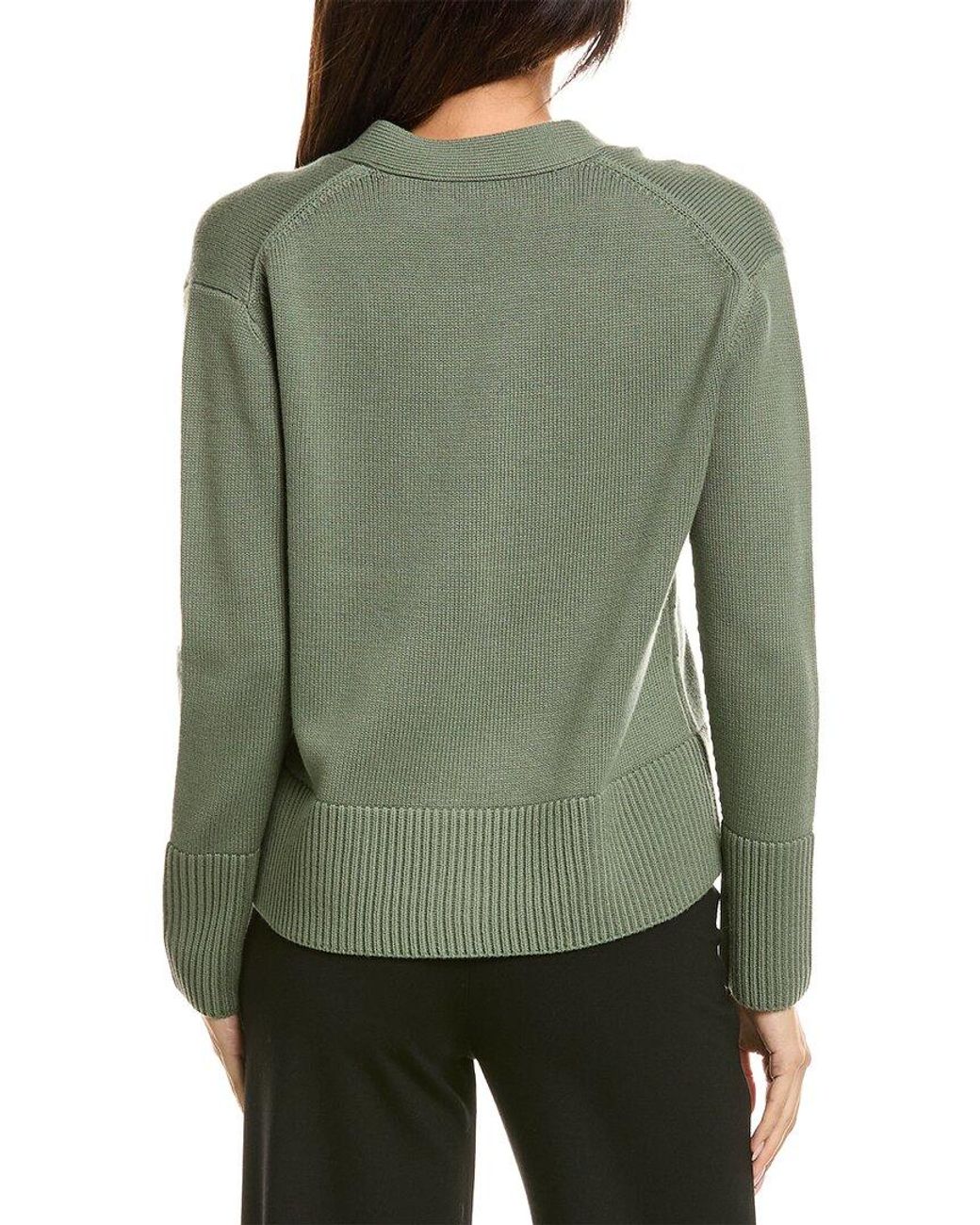 Vince Green Shrunken Weekend Wool-Blend Cardigan