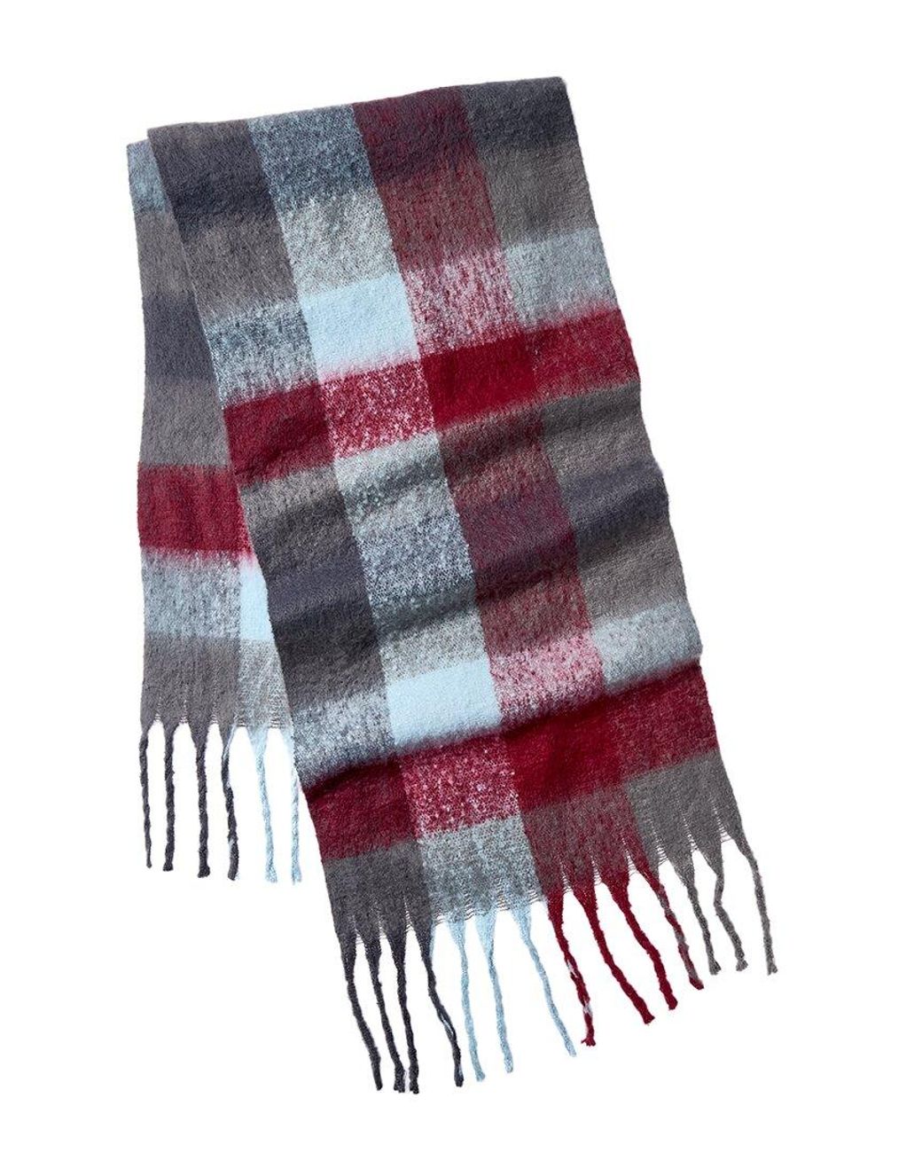 La Fiorentina Blue Plush Fringe Scarf