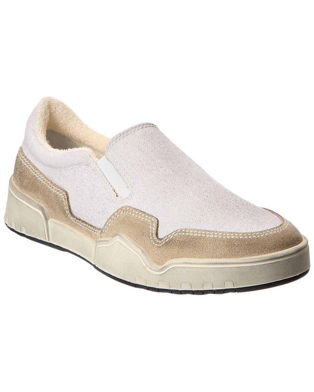 Isabel Marant White Delle Canvas & Suede Slip-On Sneaker