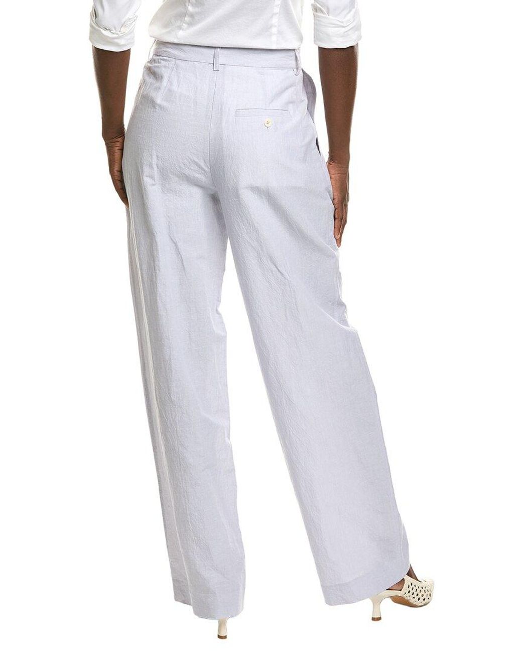 Proenza Schouler White Eleanor Linen-Blend Pant