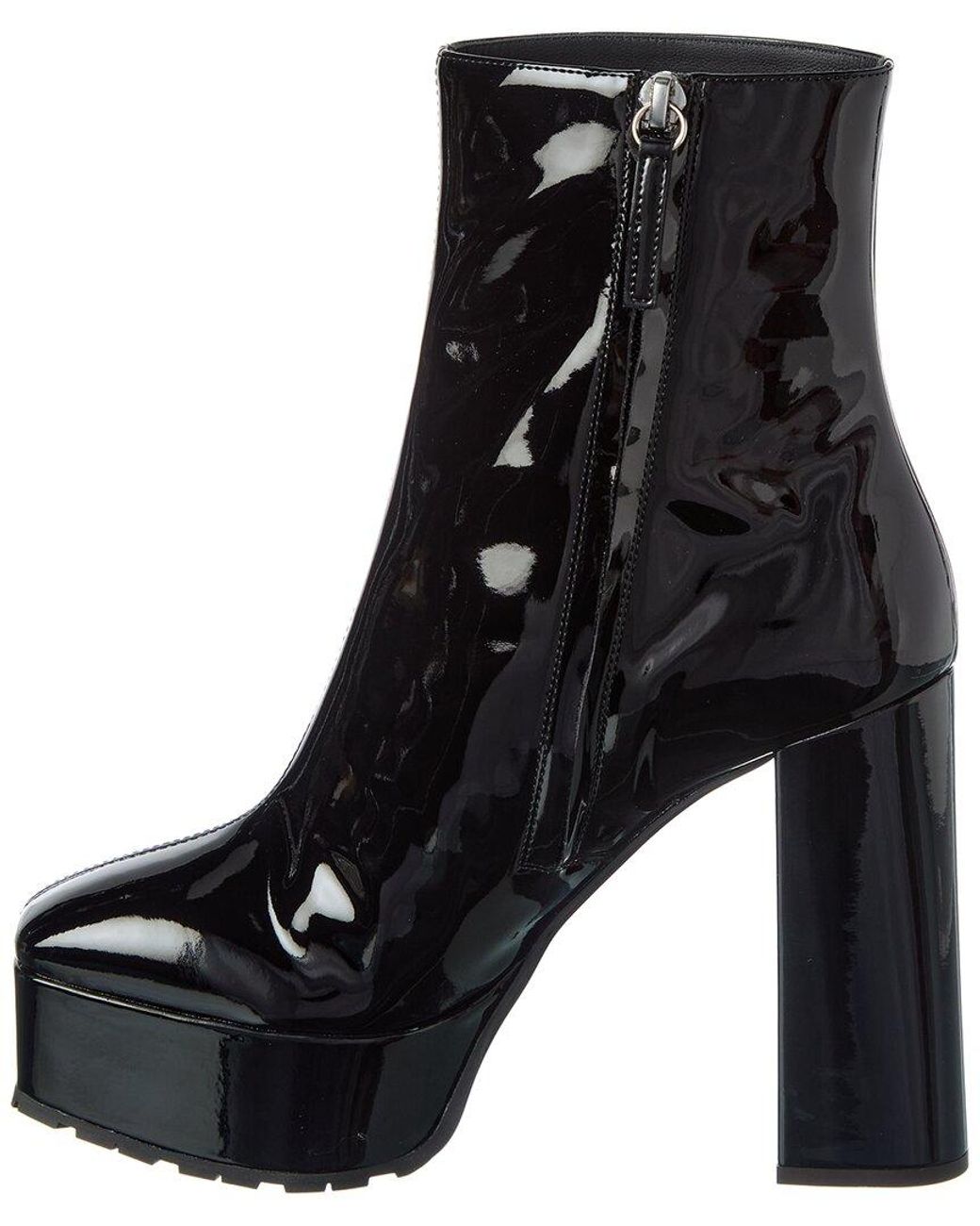 Giuseppe Zanotti Black Newyork 80 Patent Platform Boot