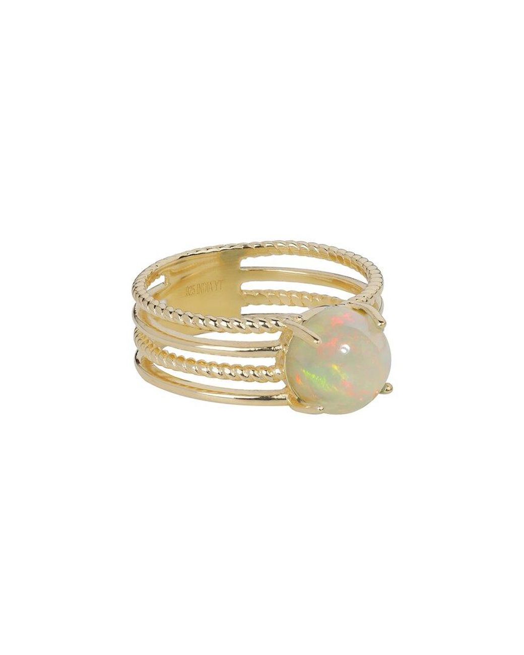 TIRAMISU White Silver 1.15 Ct. Tw. Ethiopian Opal Ring