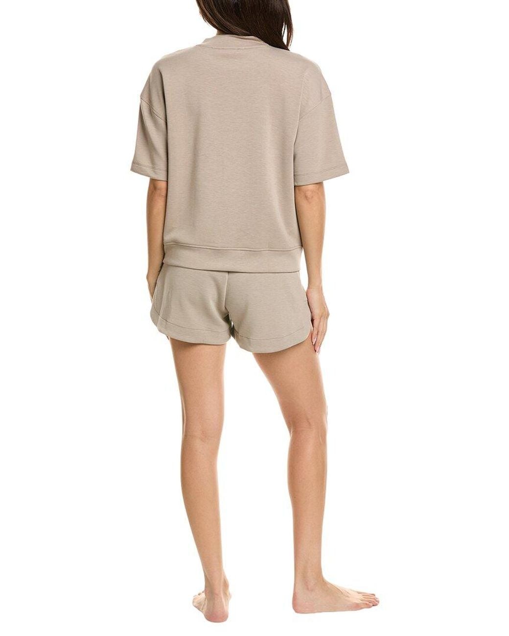 Marion Natural 2Pc Banded T-Shirt & Short Set