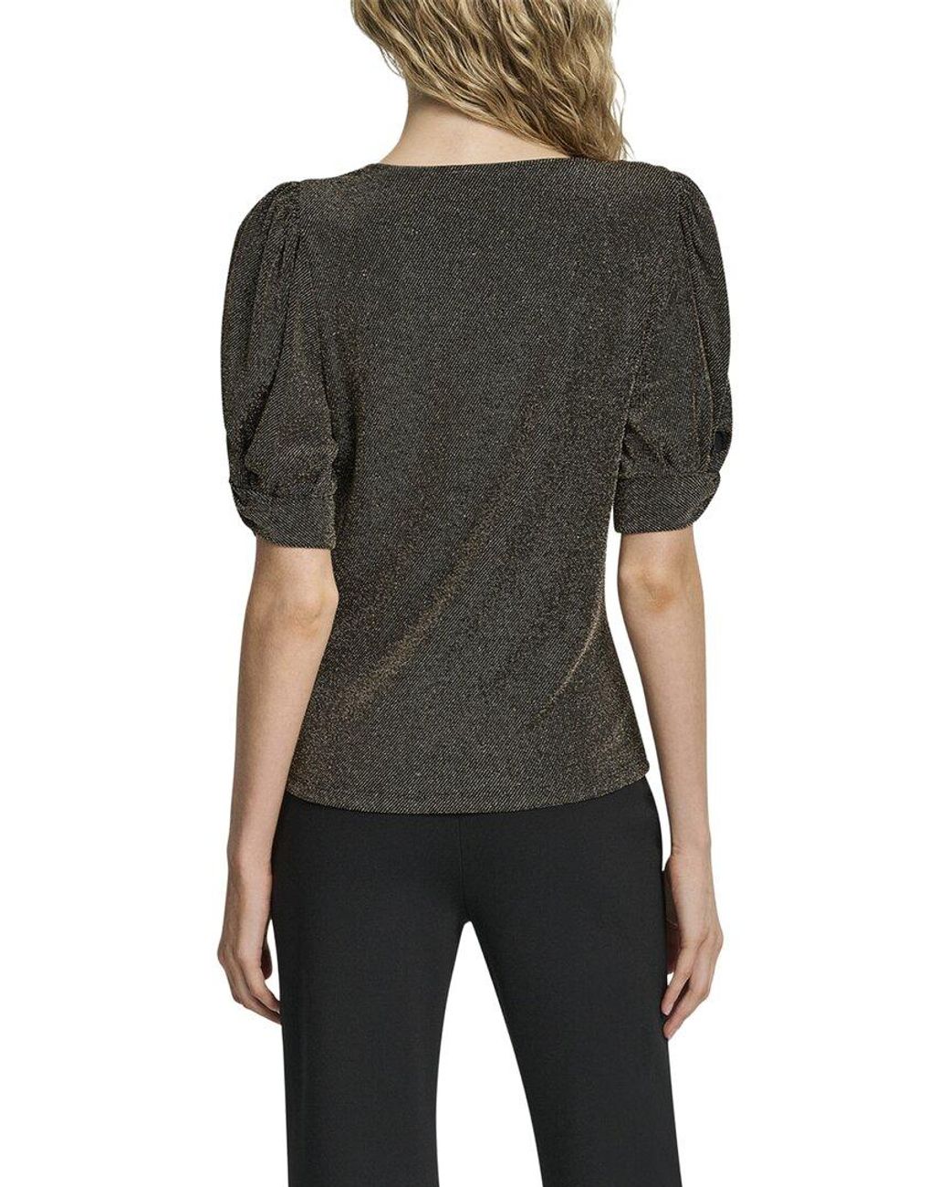 DKNY Black Metallic Top
