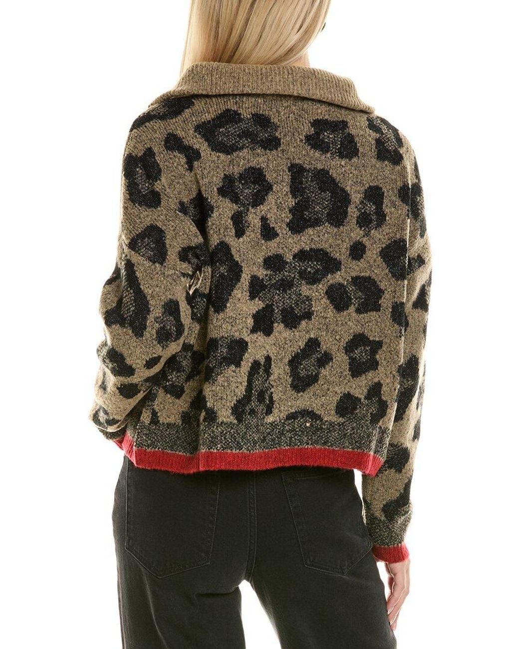 Joseph A Black Turtleneck 1/2-Zip Sweater