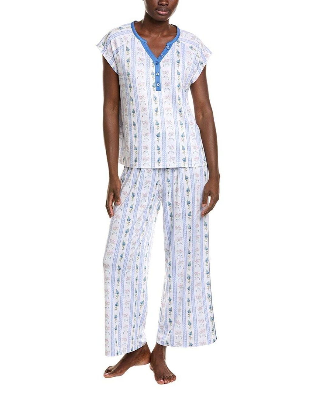 Haute Dreamz Blue 2Pc Henley & Pant Set