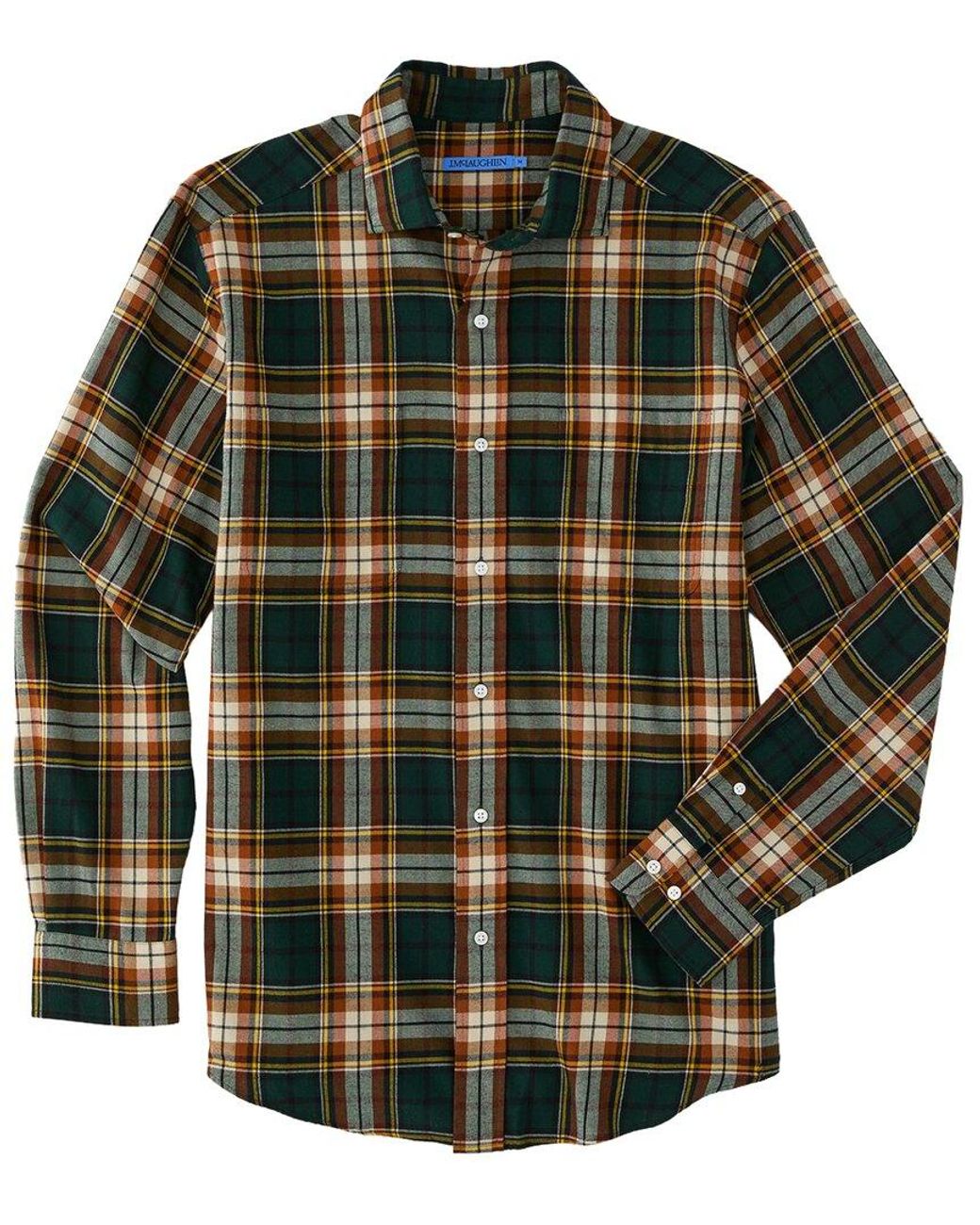 J.McLaughlin Green Glenmere Woven Shirt for men