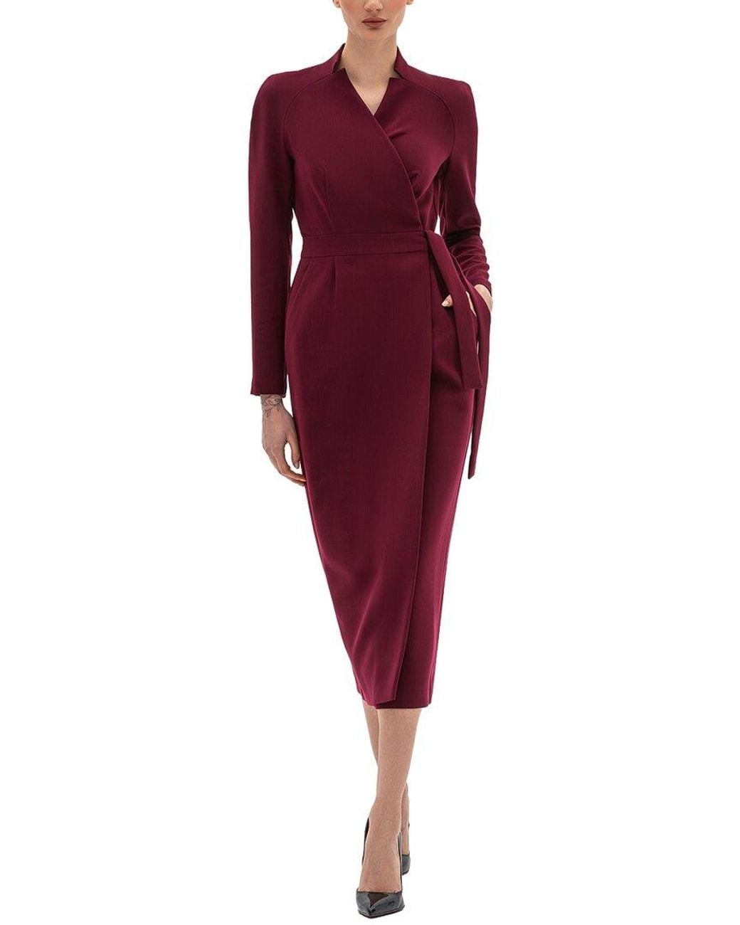 BGL Red Midi Dress