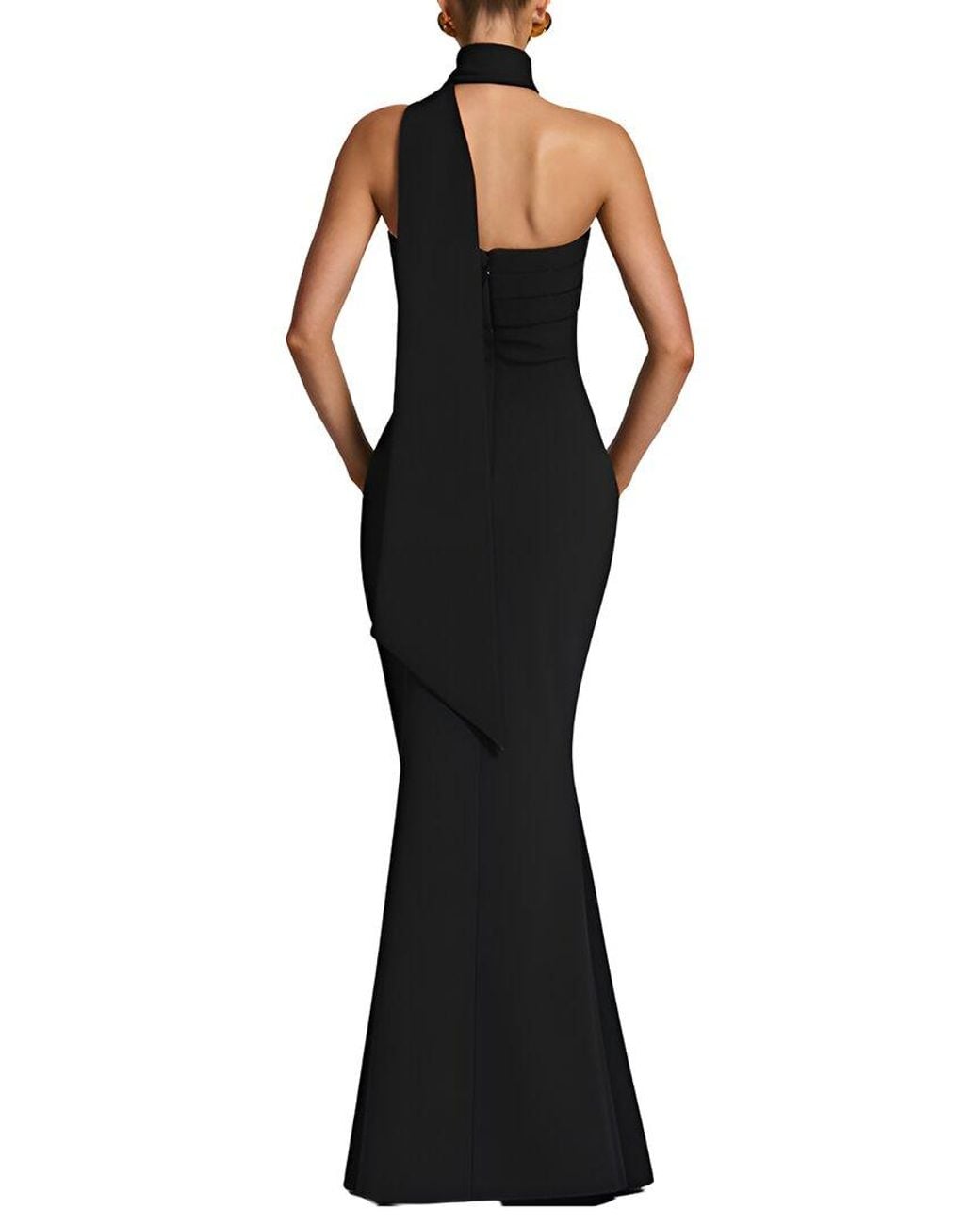 LEBRIN ATELIER Black Midi Dress