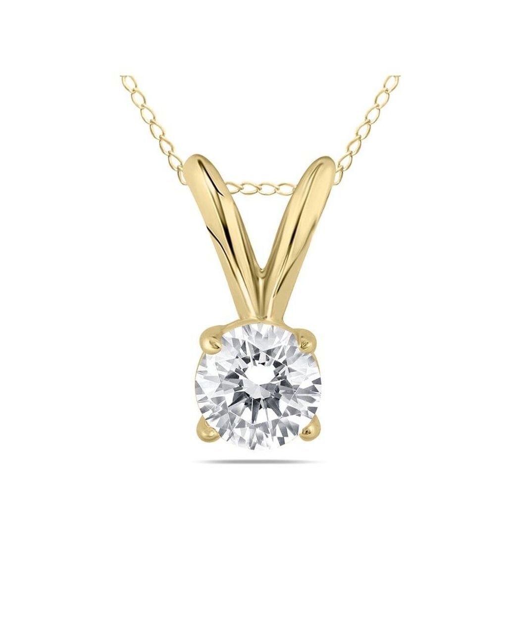 Diamond Select Cuts Metallic 14k 0.23 Ct. Tw. Diamond Necklace