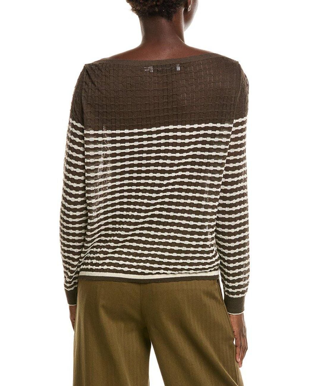 Proenza Schouler White Britta Linen-Blend Sweater
