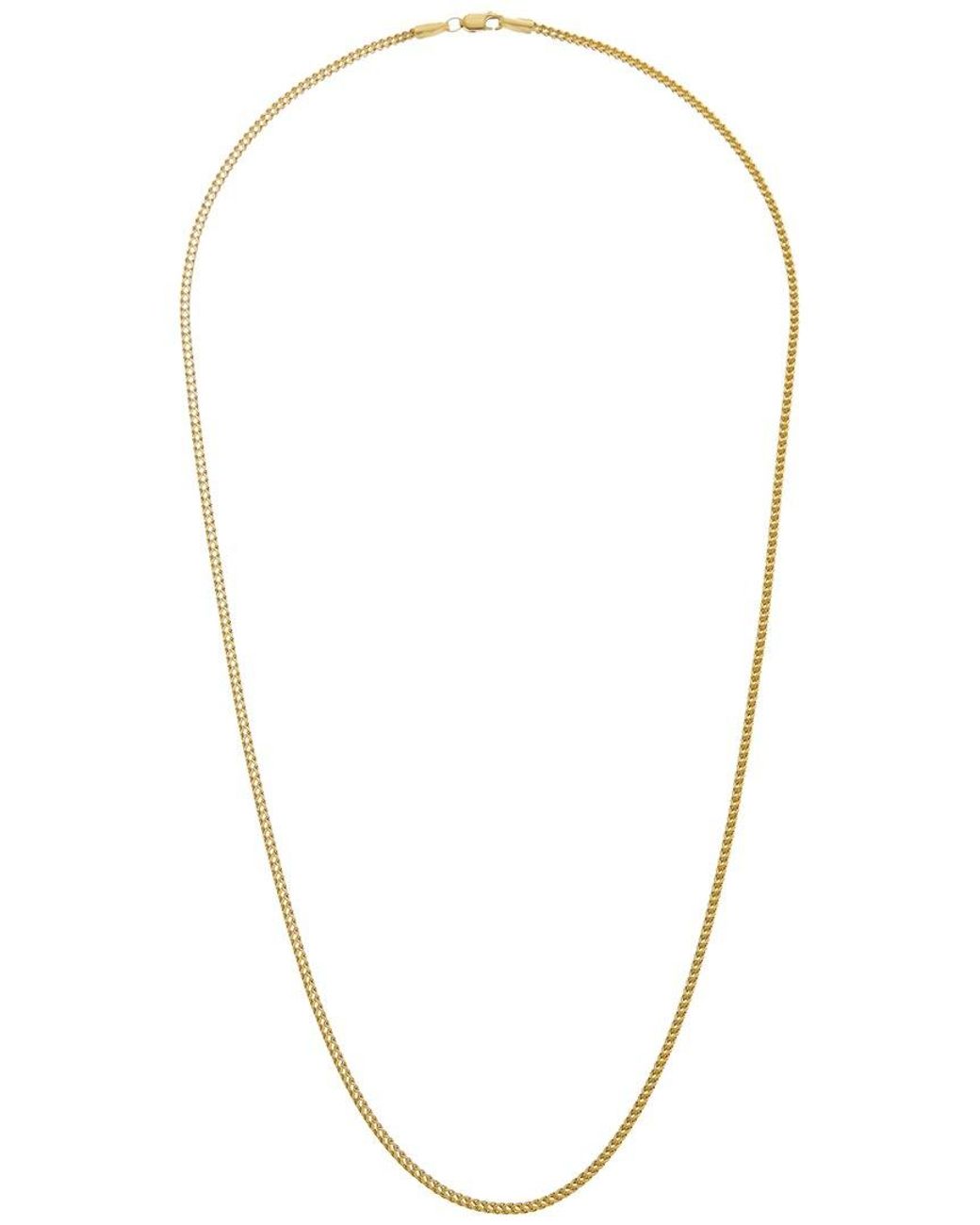 Italian Gold Metallic 10K 1.85Mm Franco Link Necklace