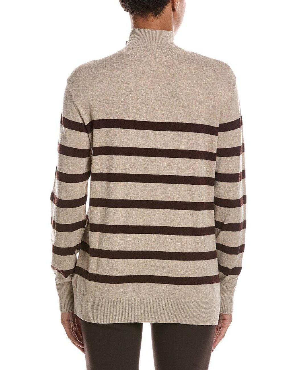 Joseph A Natural Mock Neck Sweater