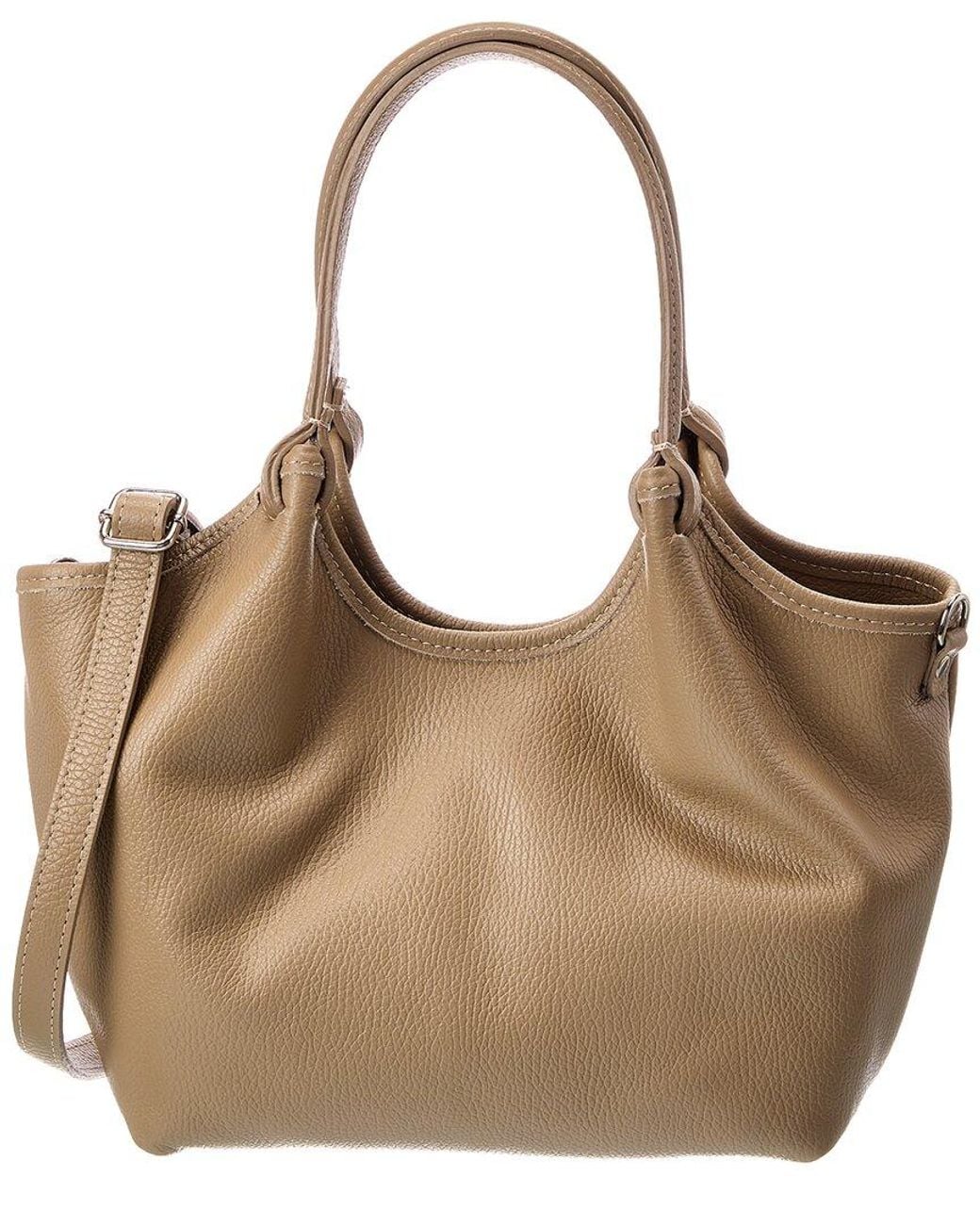Italian Leather Brown Top Handle Tote