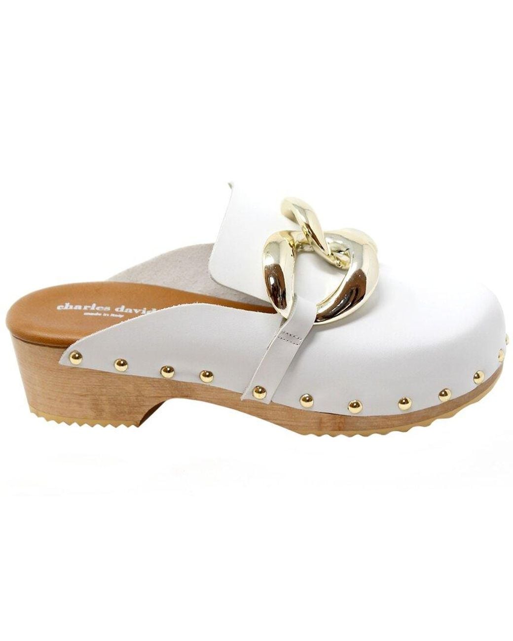Charles David White Siena Leather Clog