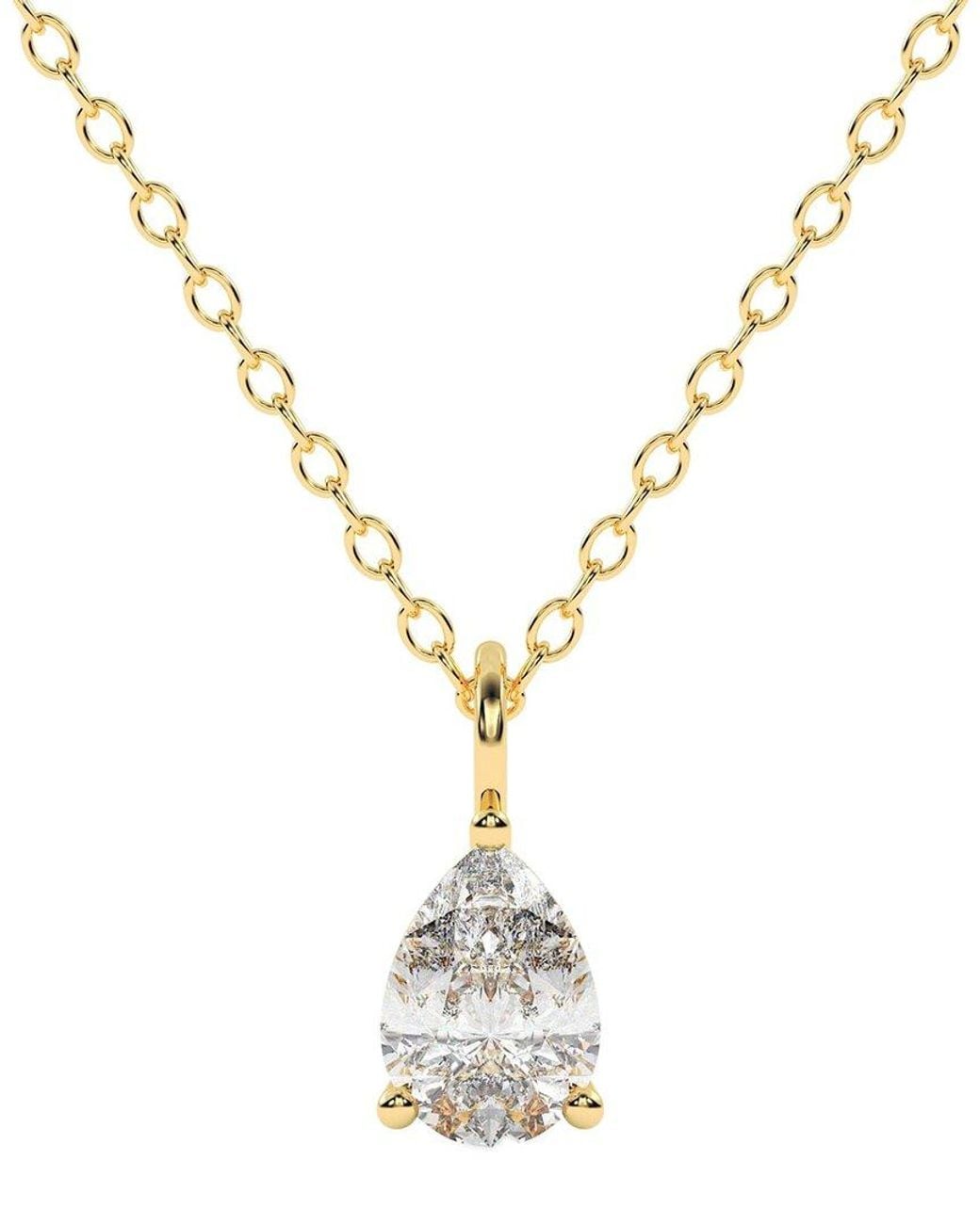 Lab Grown Diamonds Metallic 14k 1.00 Ct. Tw. Lab-grown Diamond Necklace
