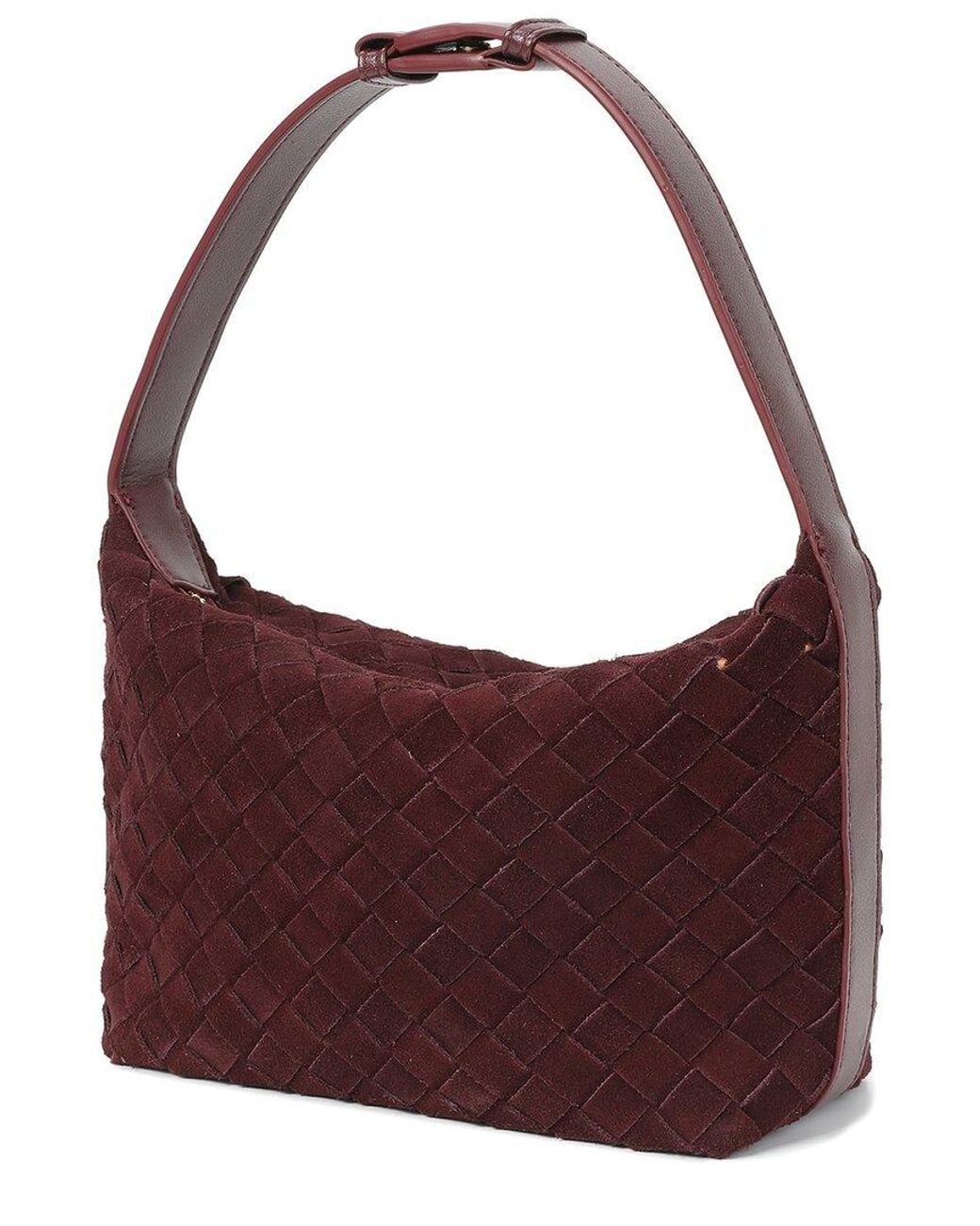 Tiffany & Fred Paris Purple Mini Woven Suede Shoulder Bag