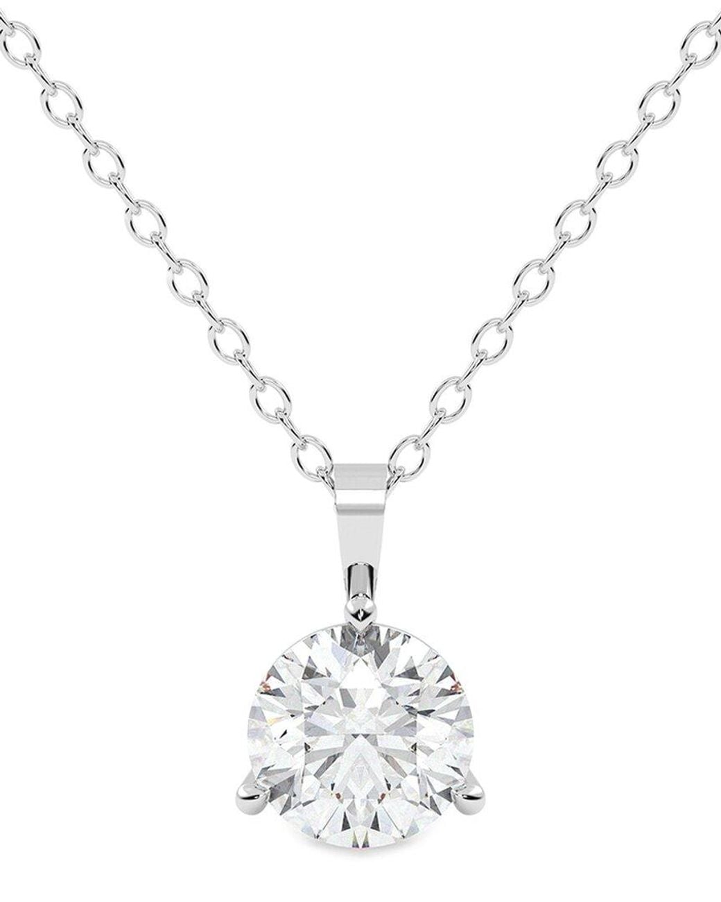 Lab Grown Diamonds Metallic 14k 1.00 Ct. Tw. Lab-grown Diamond Necklace