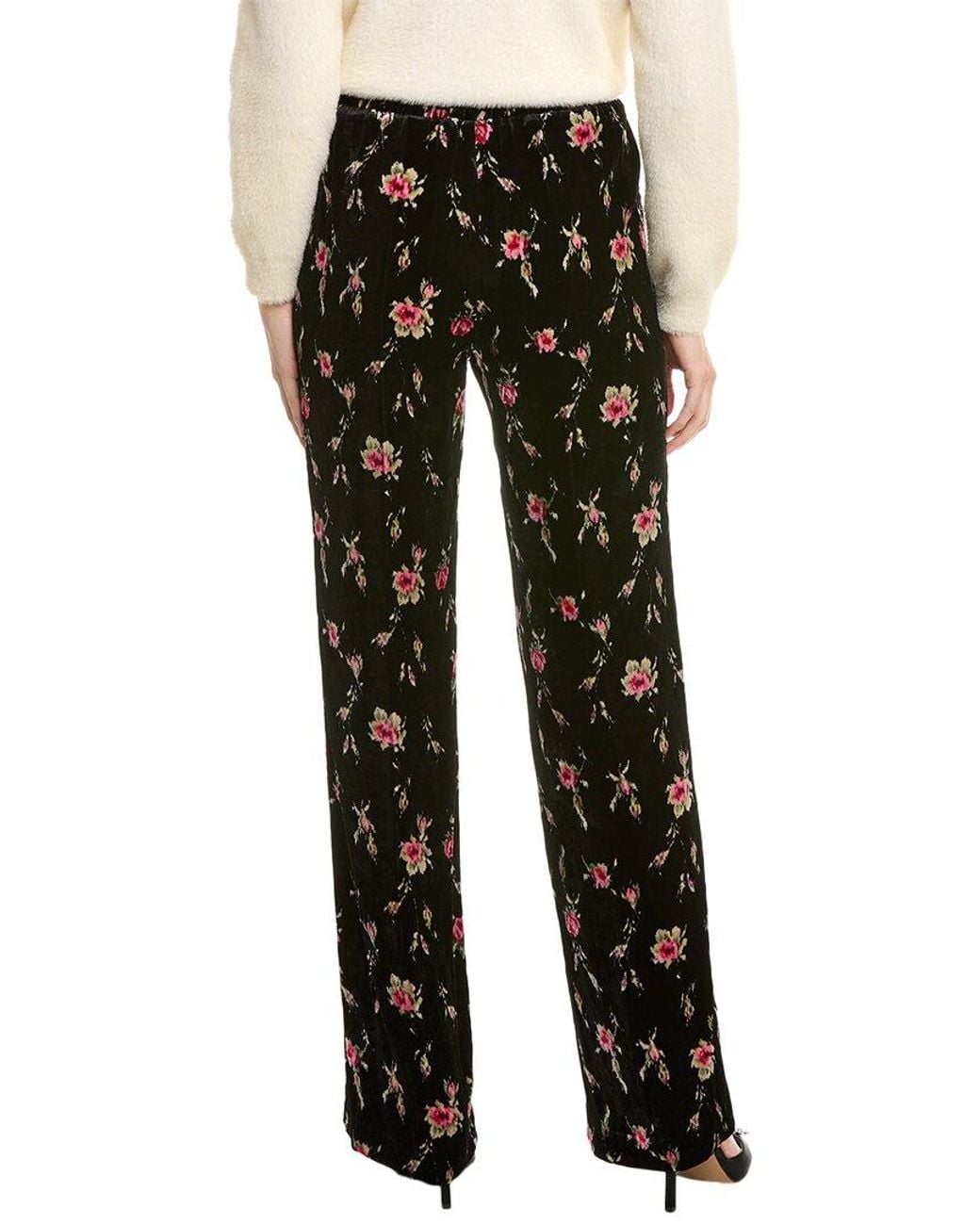 RED Valentino Black Silk-Blend Pant