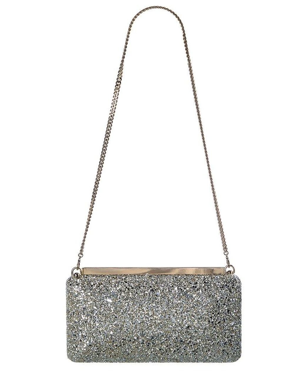 Jimmy Choo Ellipse Glitter Clutch in Grey Lyst UK