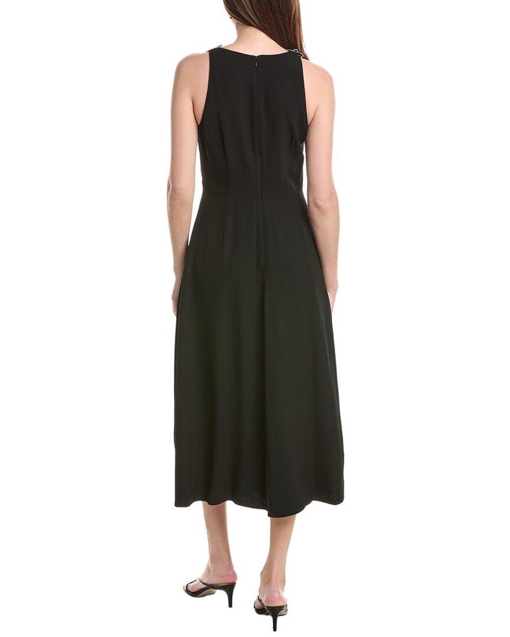 Rebecca Taylor Black Mia Crepe Maxi Dress
