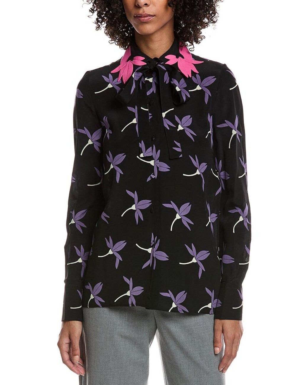 Valentino Black Silk Shirt