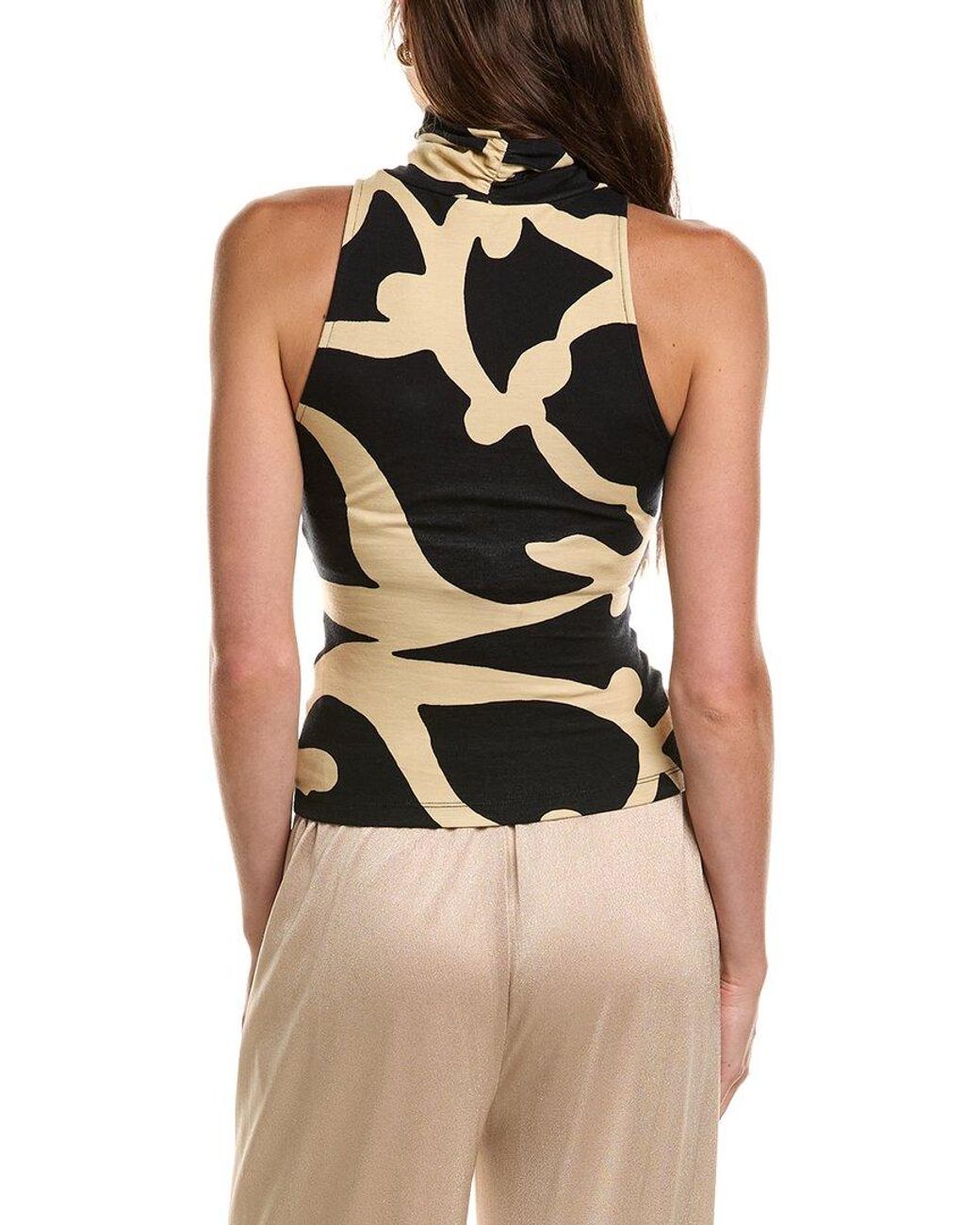 Diane von Furstenberg Black Wool-Blend Frances Top