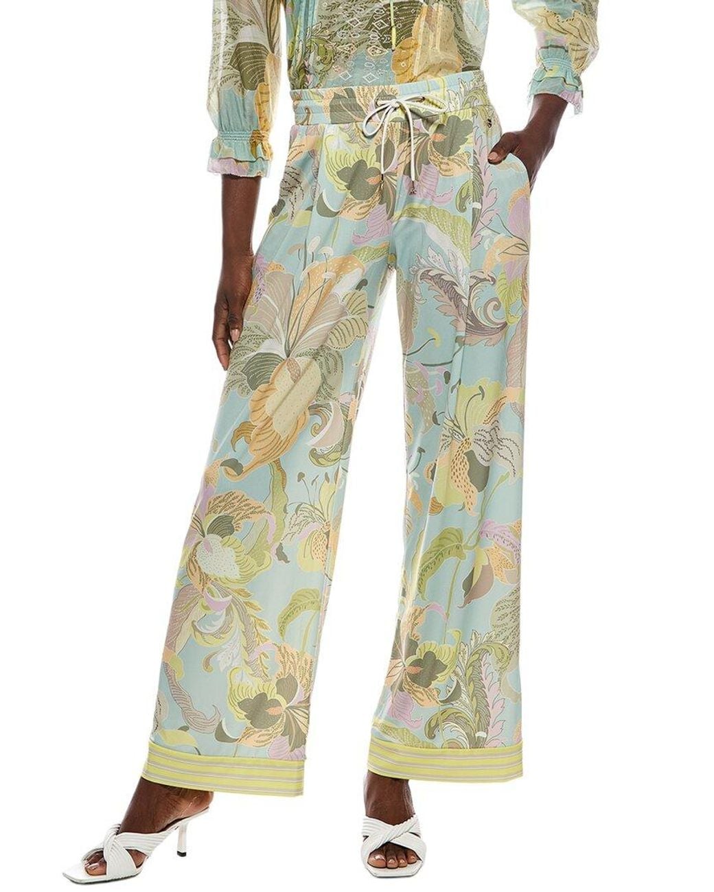 Marc Cain Green Printed Pant