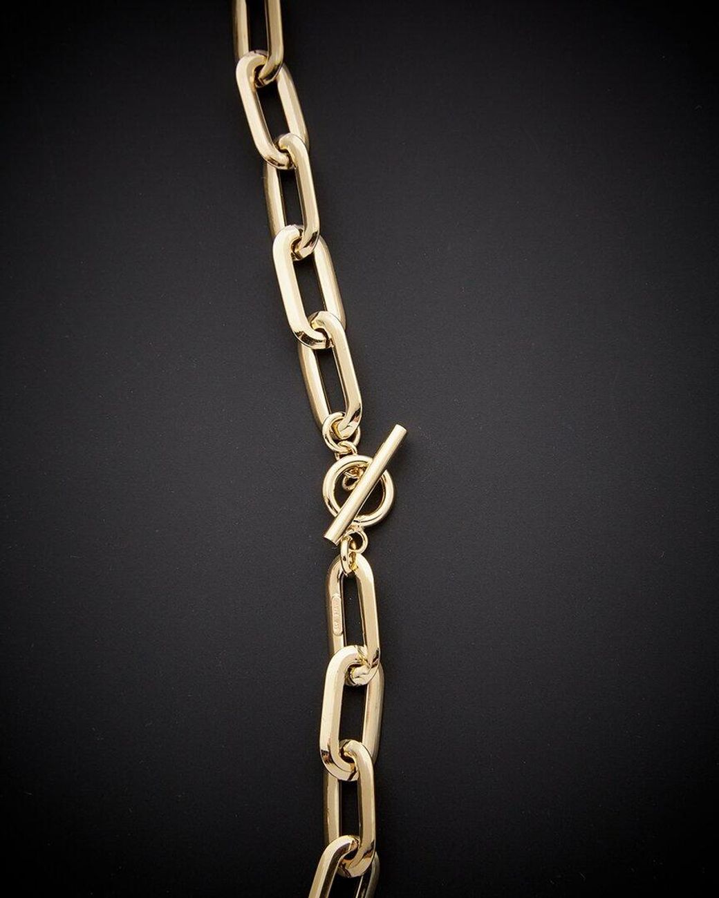 Italian Gold Black 14k Oval Link Necklace