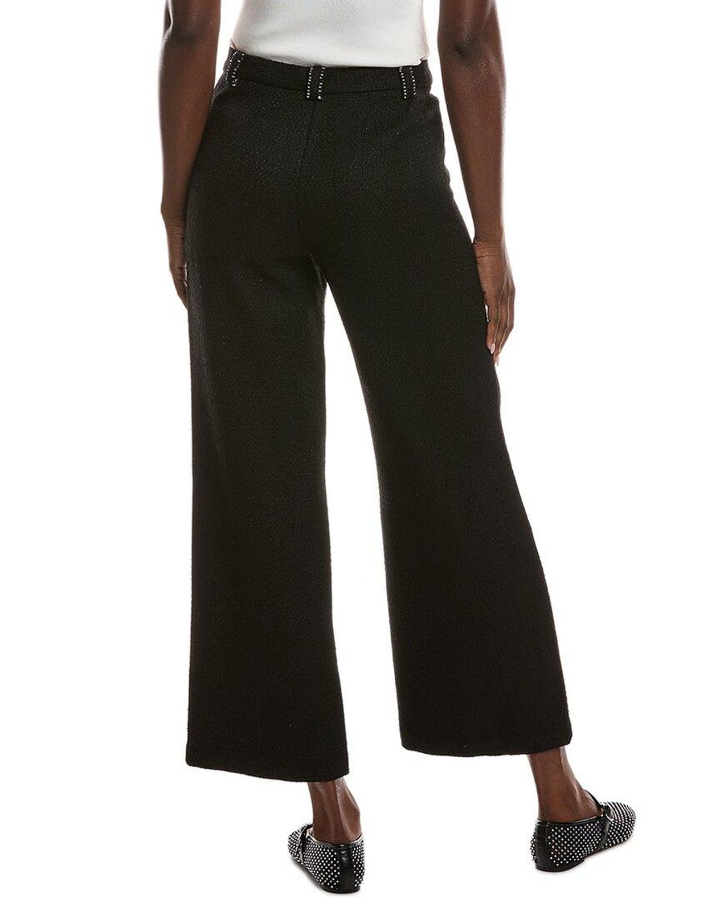 Maje Black Tweed Pant
