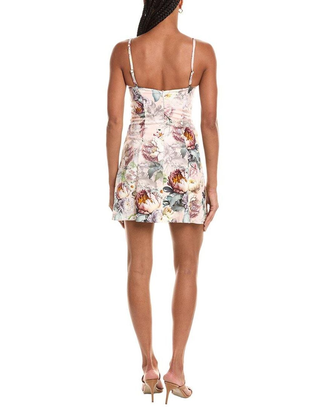 Alice + Olivia White Julia Scoop Neck Mini Dress