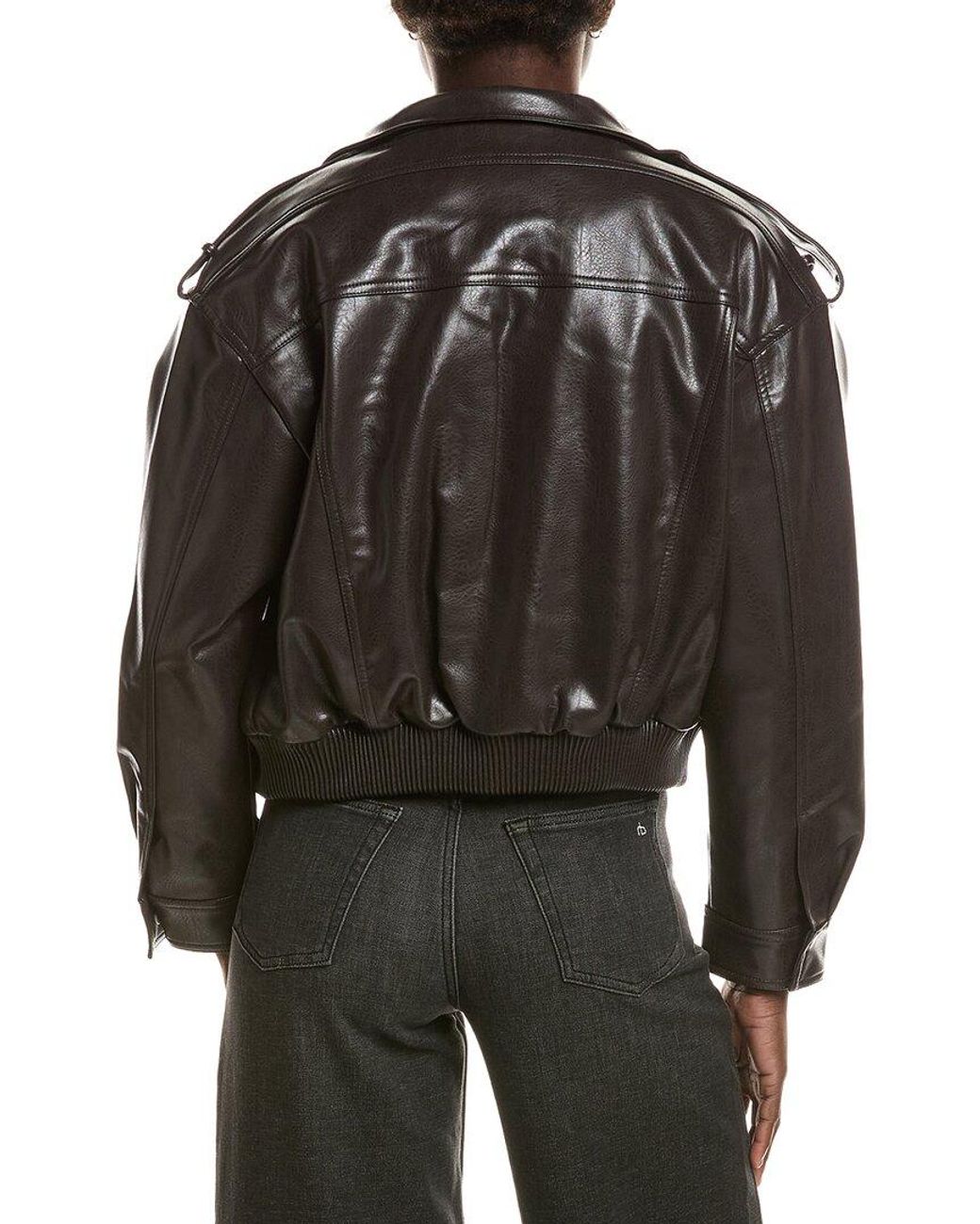 Noize Black Angele Vegan Leather Coat