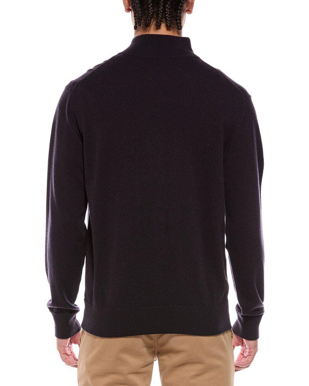 N.Peal Cashmere Blue Knightsbridge Cashmere Full Zip Sweater for men