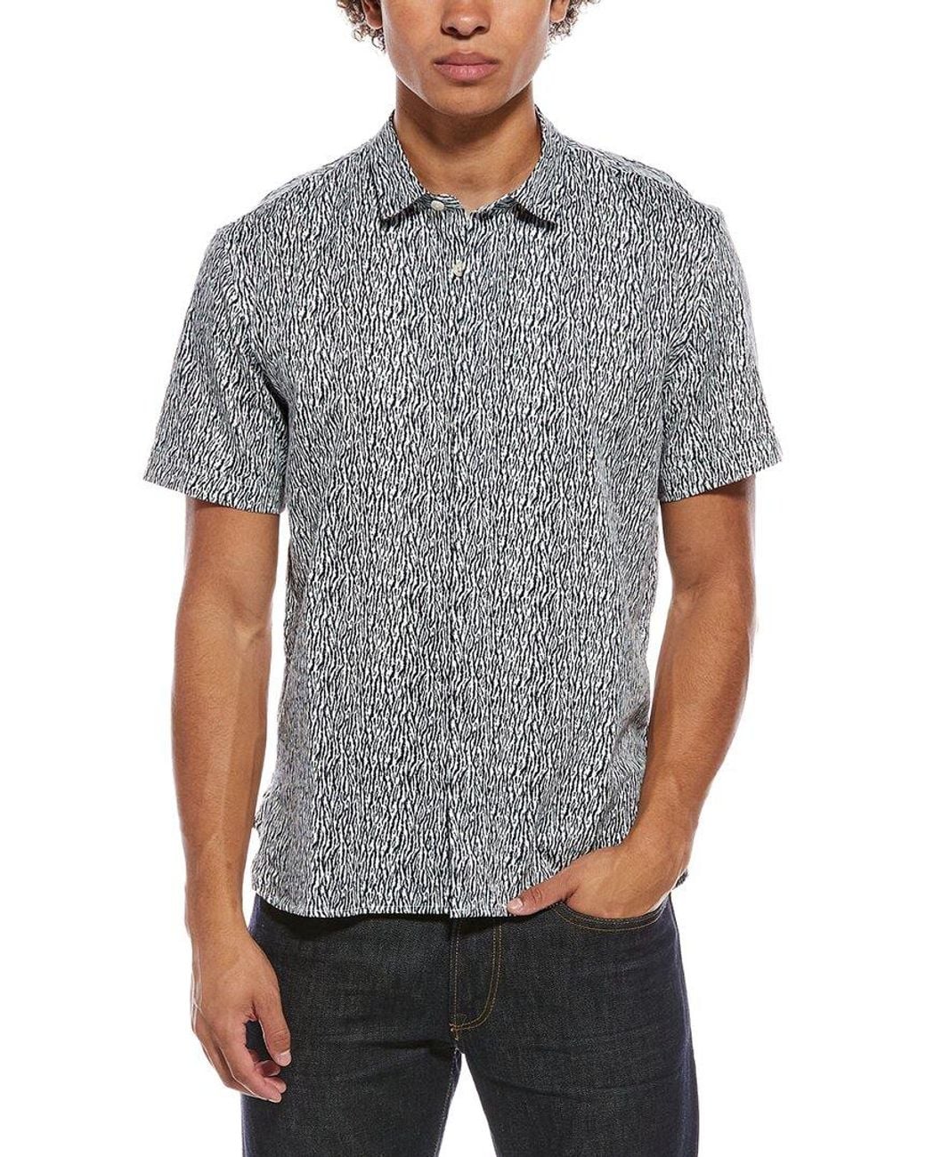 John Varvatos Gray Loren Slim Fit Sport Shirt for men