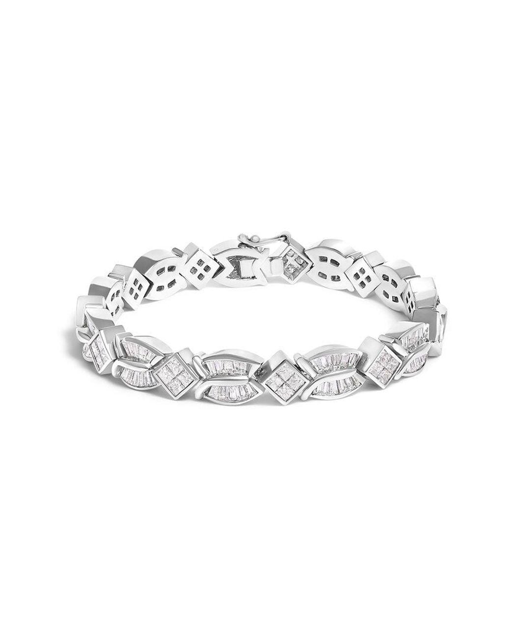Haus of Brilliance White 14K 8.67 Ct. Tw. Diamond Link Bracelet