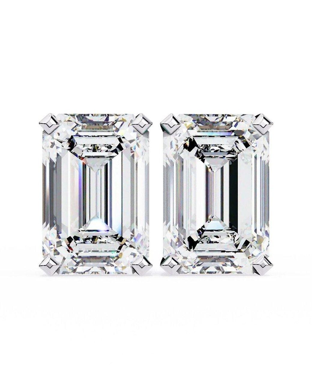 Lab Grown Diamonds Metallic 14K 10.00 Ct. Tw. Lab-Grown Diamond Earrings