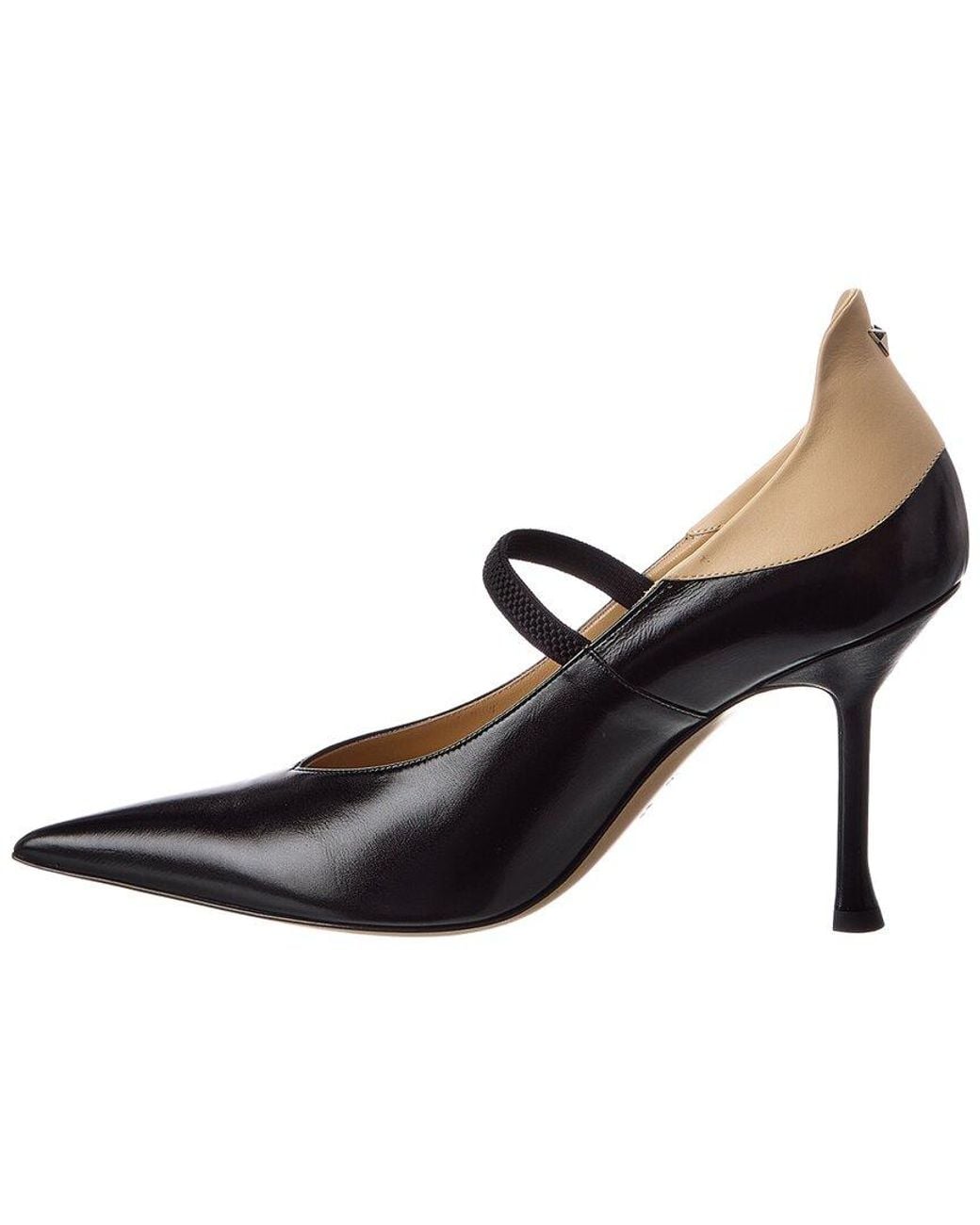 Fendi Black Nude Leather Pump