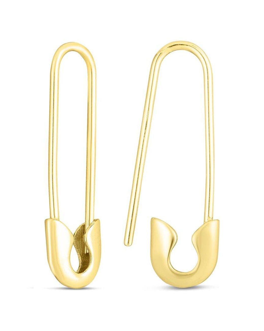 Italian Gold Metallic 14k Drop Earrings