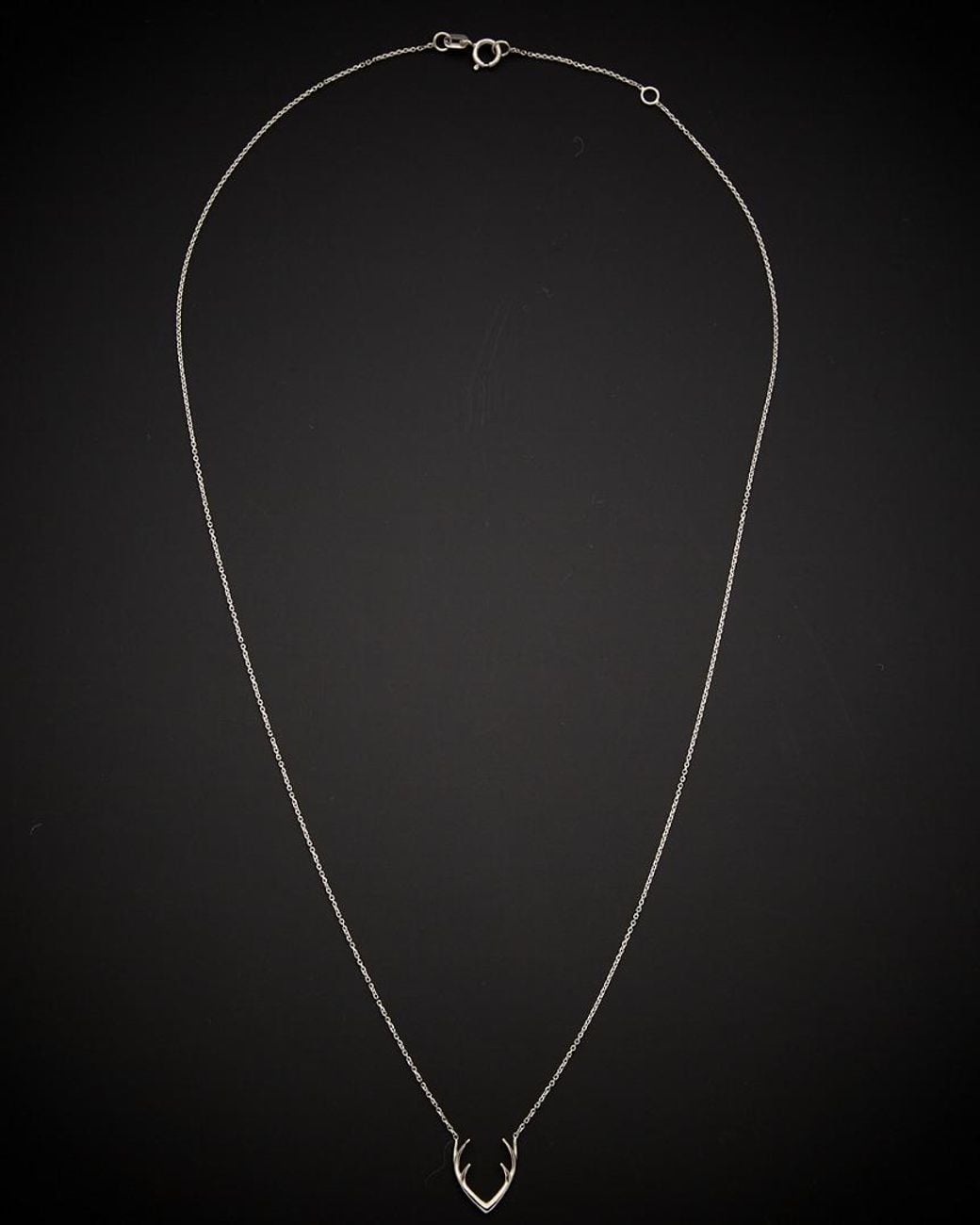 Italian Gold Black 14k Antler Adjustable Necklace