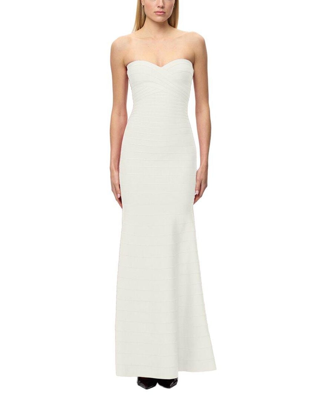 Hervé Léger White The Sara Gown