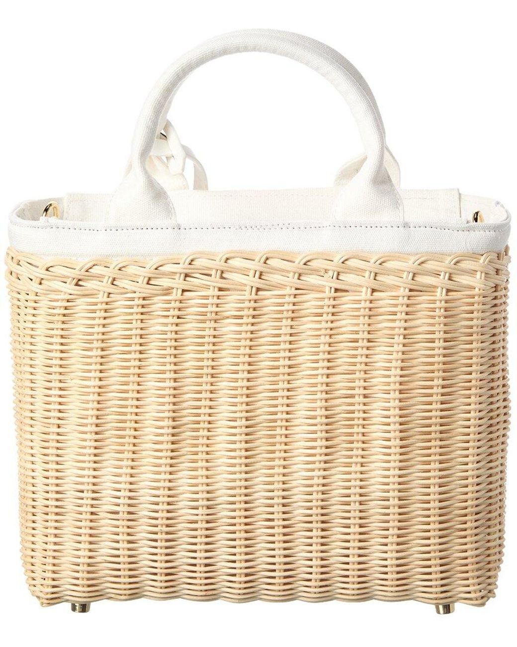 Surell Natural Accessories Picnic Straw Crossbody
