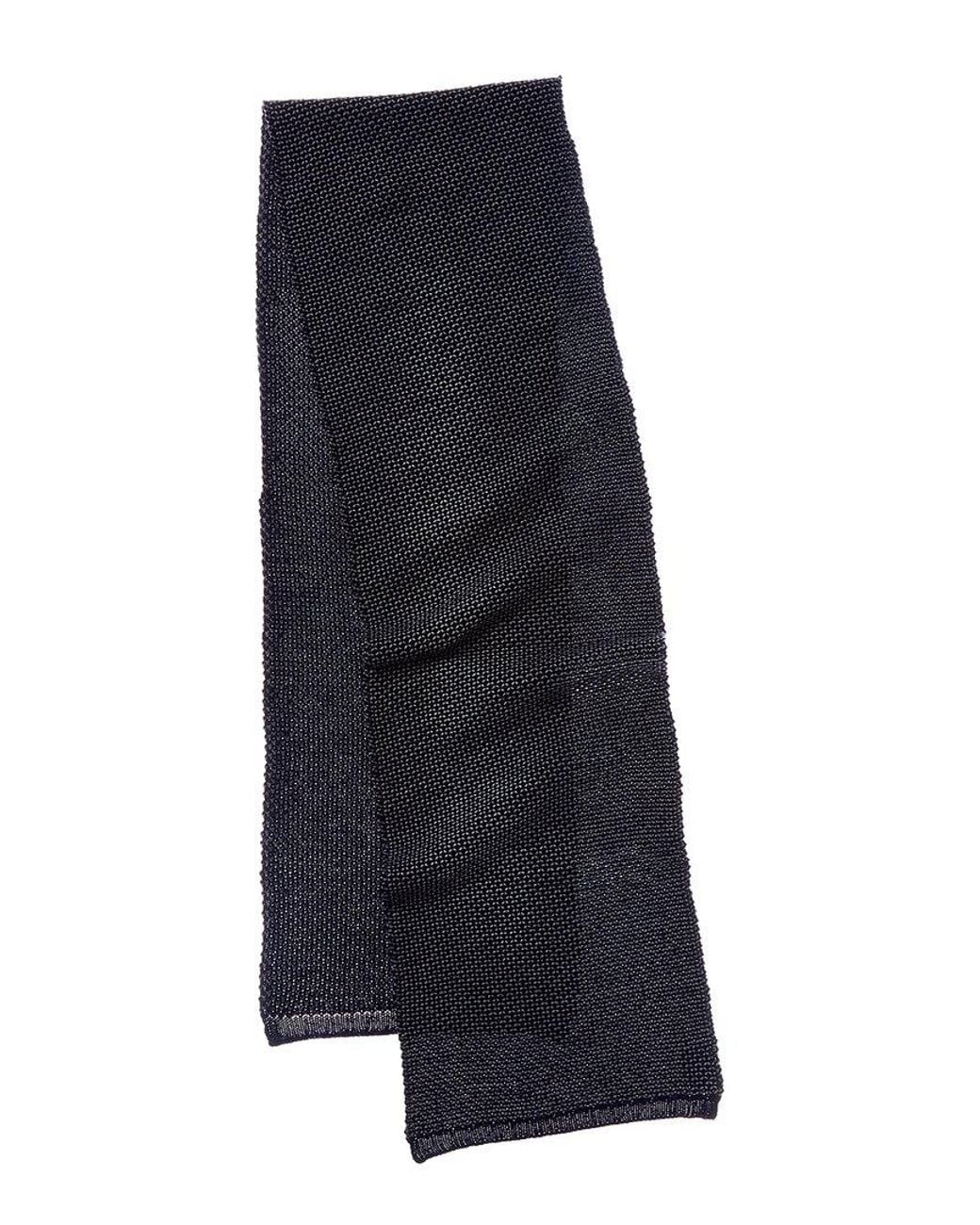 Portolano Blue Wool Scarf for men