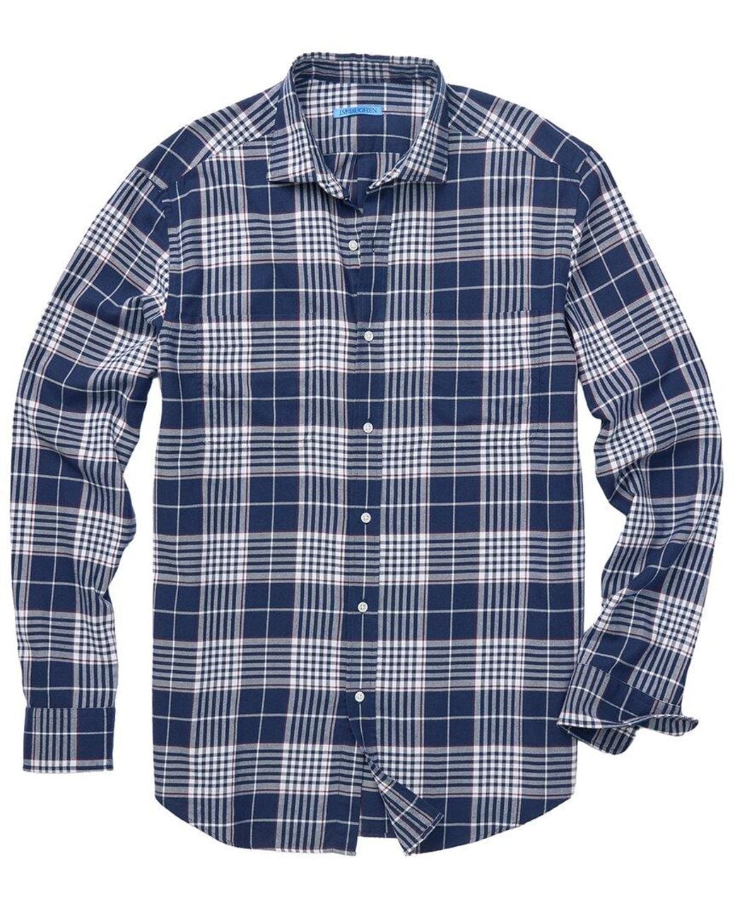 J.McLaughlin Blue Dobson Woven Shirt for men
