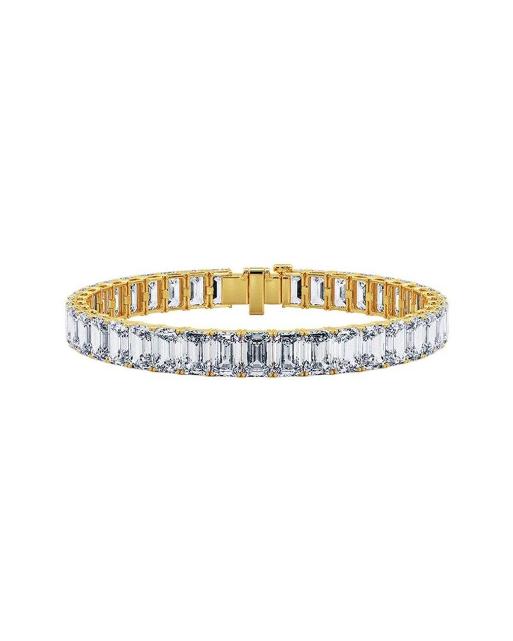 Lab Grown Diamonds White 14K 33.50 Ct. Tw. Lab-Grown Diamond Tennis Bracelet