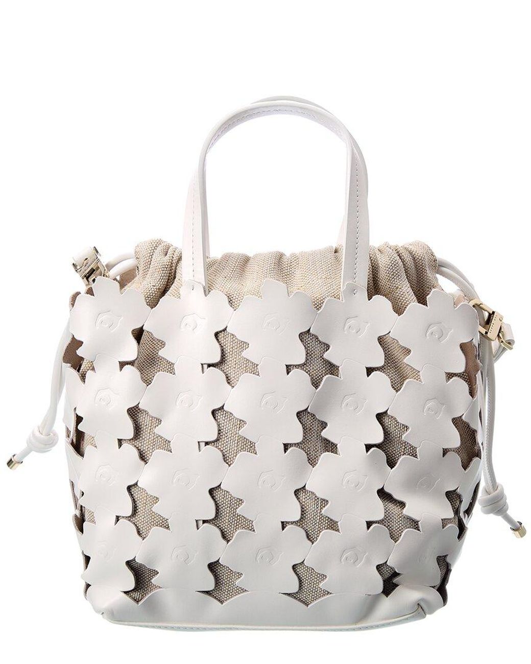 Ted Baker Florean Flower Laser Cut Detail Canvas & Leather Tote in Metallic  | Lyst