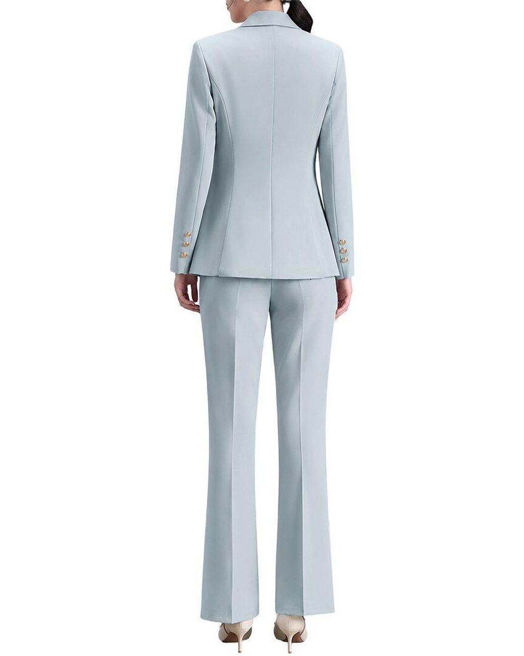 Adelin May Blue 2Pc Jacket & Pant Set