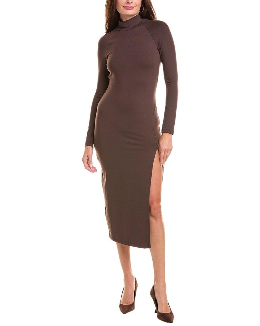Susana Monaco Brown Open Back Dress