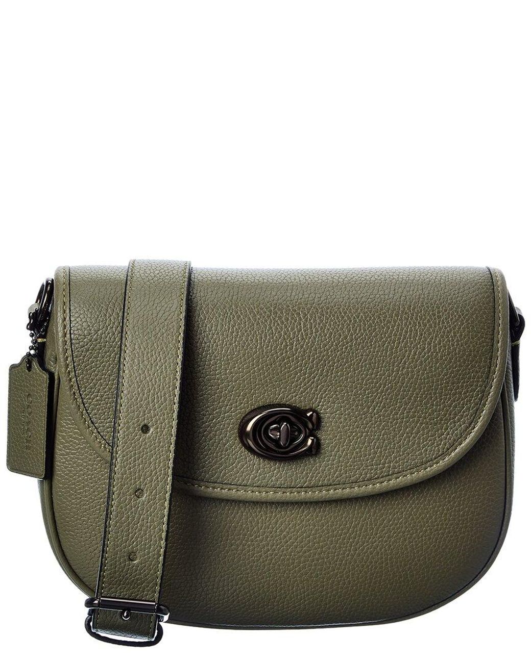 COACH Willow Leather Saddle Bag in Green Lyst